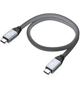 20-in Short USB-C to USB-C High-Speed 20Gpbs Data Transfer Charge Cable for Samsung T7 T9, SanDis...