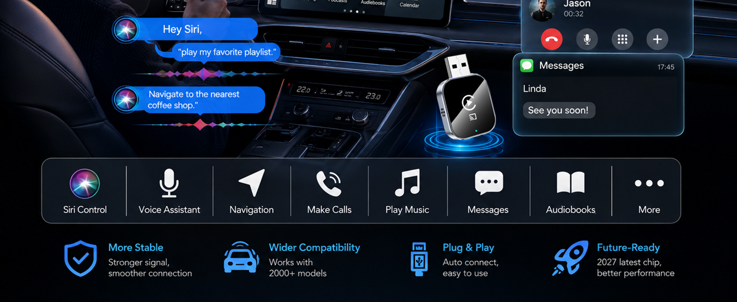 Wireless CarPlay Adapter for iPhone