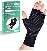espfree InfusedCopper Arthritis Gloves Compression for Hand Pain Relief Carpal Tunnel,Rheumatoid–...