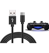 PS4 Controller Charger Charging Cable 10FT Micro USB Cord Nylon Braided Playstaion 4 Charger for ...