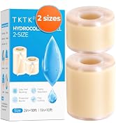 TKTK Hydrocolloid Roll 2 Sizes, Cut-to-Fit Bandages for Pimple & Wounds | 2in x 10ft + 1in x 10ft...