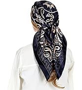 RIIQIICHY Head Scarf for Women Like Silk Satin Scarf for Hair Wrapping at Night Bandana Square Sc...