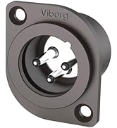 Viborg Male XLR Receptacle, Pure Copper XLR Panel Mount Jack, Audiophile Soldering XLR Chasis Con...
