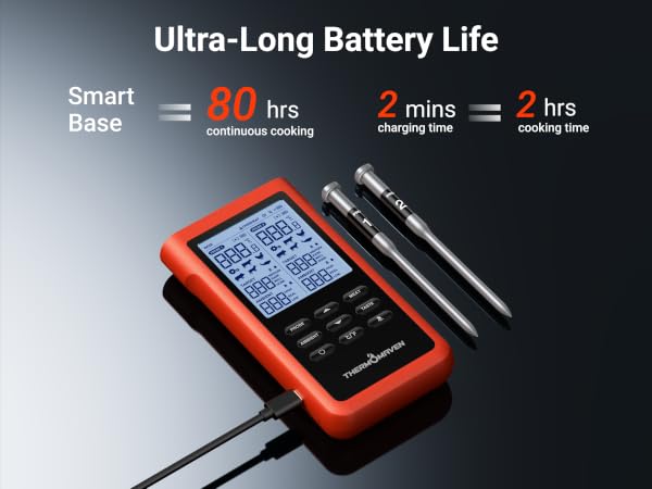 wireless meat thermometer digital thermometer for cooking smart meat probe grill thermometer