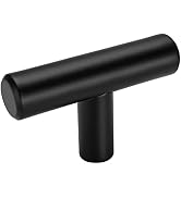 Goldenwarm 10 Pack Black Cabinet Knobs Matte Black Drawer Knobs, 2Inch | Single Hole T Bar Pulls,...