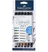 Faber-Castell Calligraphy Pitt Artist Pen Set - 6 Subtle Toned Calligraphy Pens