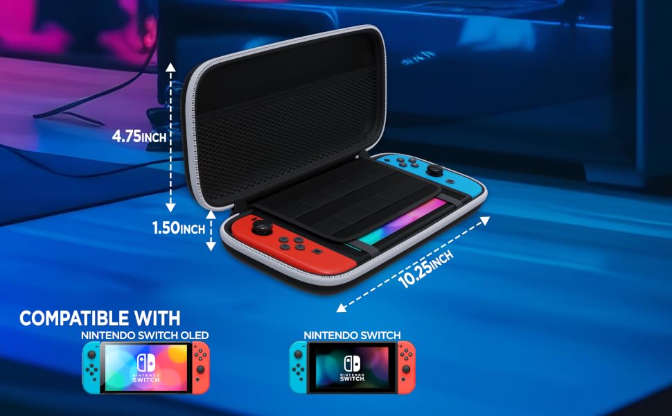switch case nintendo OLED carrying hand bag travel friendly gaming experience on the go gamer remote