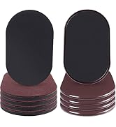 Ezprotekt 8 Pack Reusable Large Furniture Sliders for Carpet Hardwood Floors, 9-1/2" x 5-3/4" Ova...