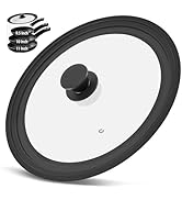 Universal Lid for Pots, Pans and Skillets, Tempered Glass Lid fit 9.5