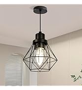 BAYSQUIRREL Modern E26 Black Pendant Light,Tri-Color Temperature Chandelier,Adjustable Hanging Li...