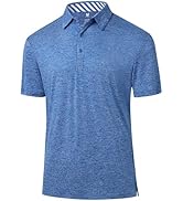 Men's Golf Polo Shirts Quick Dry Moisture Wicking Performance Stretch Short Sleeve Shirt Athletic...