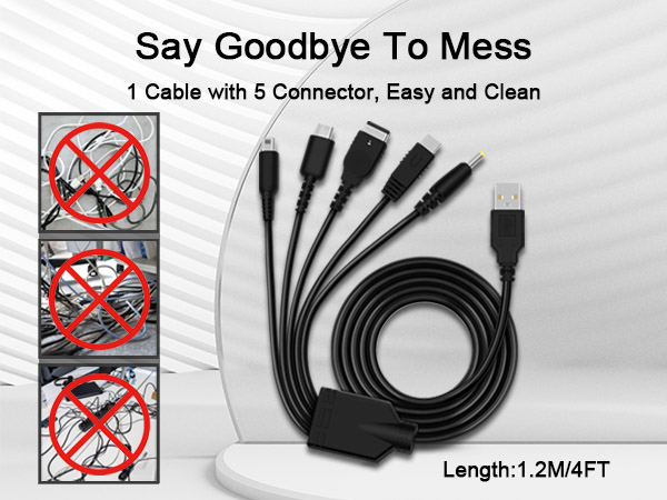 5 in 1 USB Charger Cable
