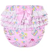 Littleforbig Silky Washable Reusable Waterproof Ruffled Lace Bow Usagi Pastel Circus Pattern Ruff...