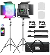 Pixel K80 Photography Lighting with APP Control, 2600K-10000K CRI 97+ RGB Led Video Light Panel, ...
