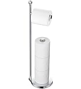 KASUNTO Toilet Paper Holder for Bathroom, Heavy Weighted Metal Free Standing Toilet Paper Storage...