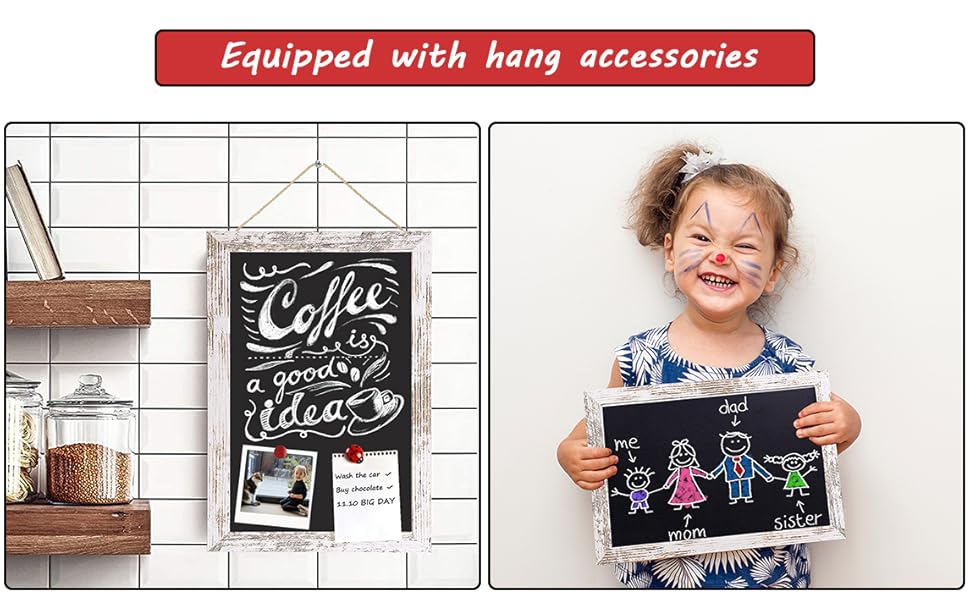 Chalkboard Black Board Magnetic surface Chalkboard Wood Frame Chalkboard