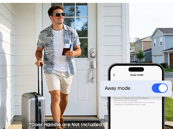When Vacation Mode is on, all codes except the master user code are disabled to secure your home.