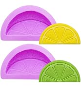 Infovox Lemon Silicone Molds, Fruit Fondant Molds Summer Chocolate Mold for Cake Decoration, Cand...