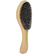 GranNaturals Medium Wave Brush & Smoothing Hair Brush - Curved Boar Bristle Hairbrush for 360 Wav...
