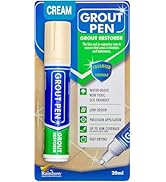 Grout Pen Cream Tile Paint Marker: Waterproof Grout Paint Pen, Tile Grout Colorant and Sealer Pen...