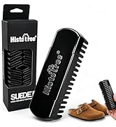 Histotree Black Suede Brush for Shoes Boots Sneakers Crepe Brush with ABS Handle Suede&Nubuck Cle...