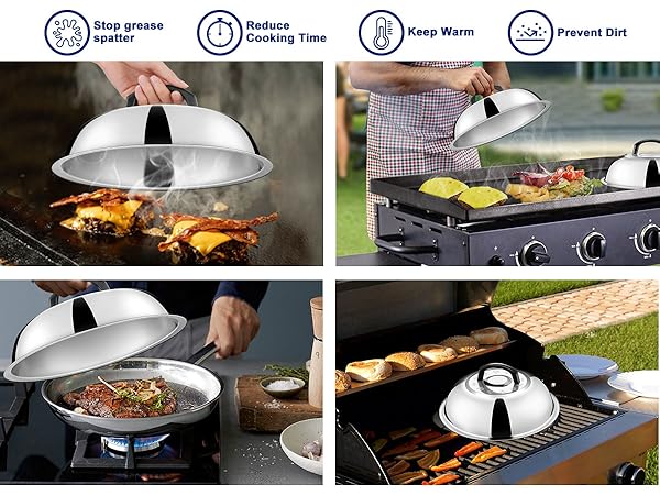melting dome basting cover cheese griddle round 11 inch lid grill black stone flat top