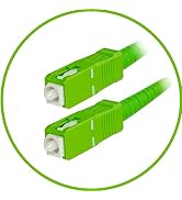 PacSatSales - SC/APC Fiber Optic Internet Cable 1ft - 5 Pack SCAPC Simplex Single Mode Cable & Co...