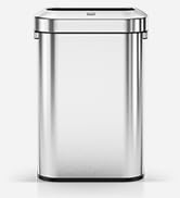 EKO Urban 24 Gallon/ 90 Liter Open Top Stainless Steel Slim Commercial Trash Can, Tall Kitchen Ga...