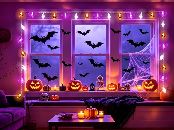 Halloween window decor decorations