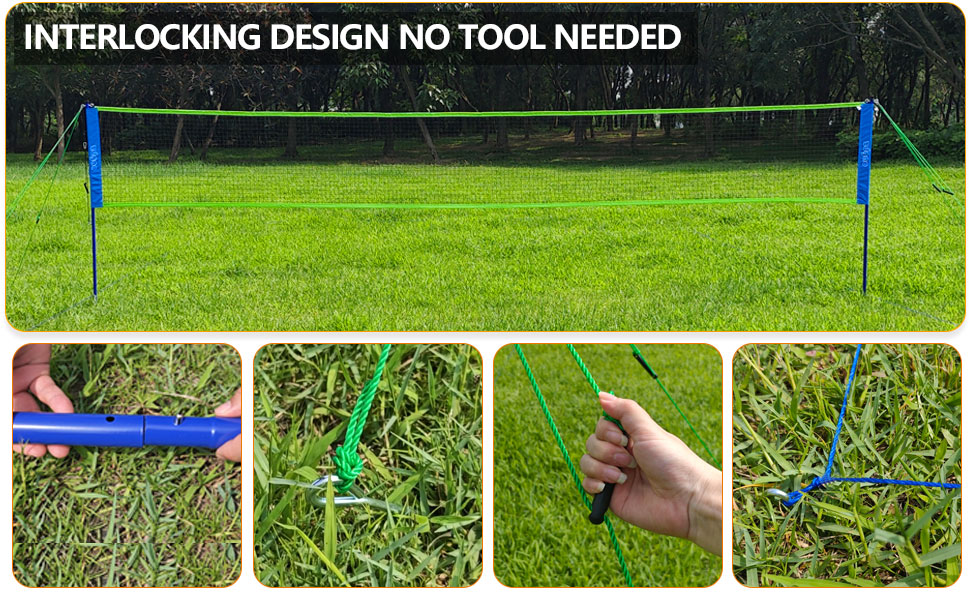 Badminton set with net