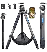 ARTCISE Stable CS80C 32.5mm Lightweight Compact Carbon Fiber Tripod with 44mm Low Profile Ball He...