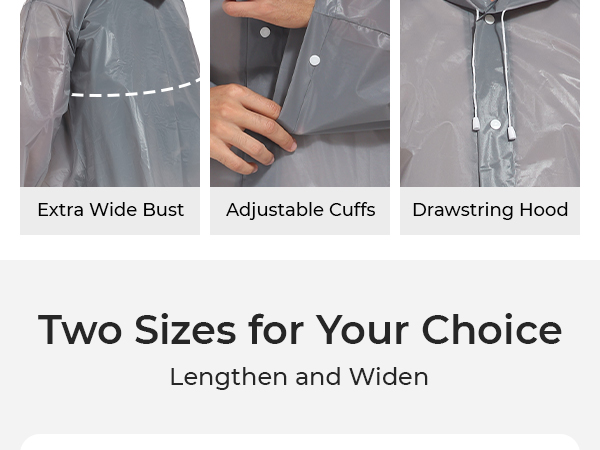 adult rain poncho with hood