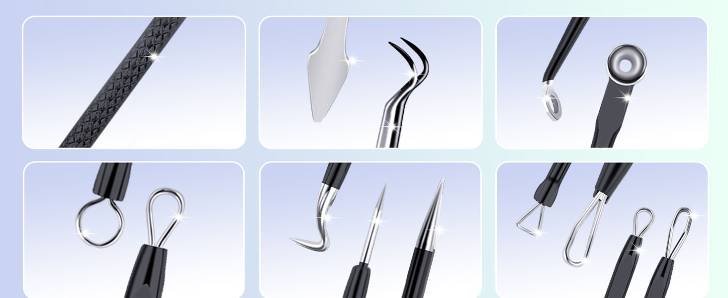 MENOLY 10Pcs Blackhead Remover Tools