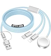 Travel Essentials for Apple Watch Charger,iPhone Charger,3 in 2 Type C/L/Magnetic Fast Charging C...