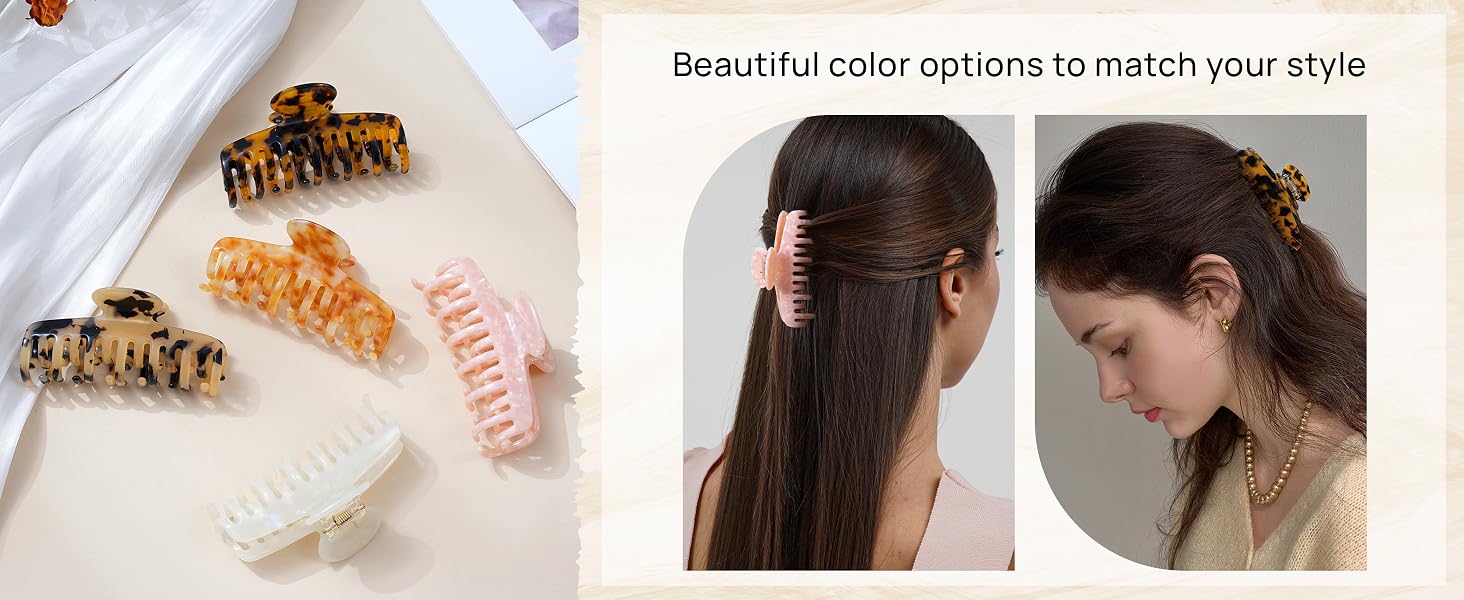 Acetate Hair Claw Clips