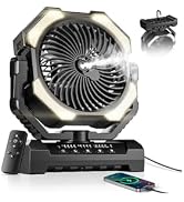 Misting Fan, Portable Camping Fans with 9oz Water Tank, 24000mAh Rechargeable Fan with 4 Speed, B...