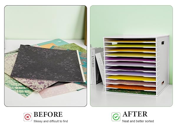 scrapbook paper organizer