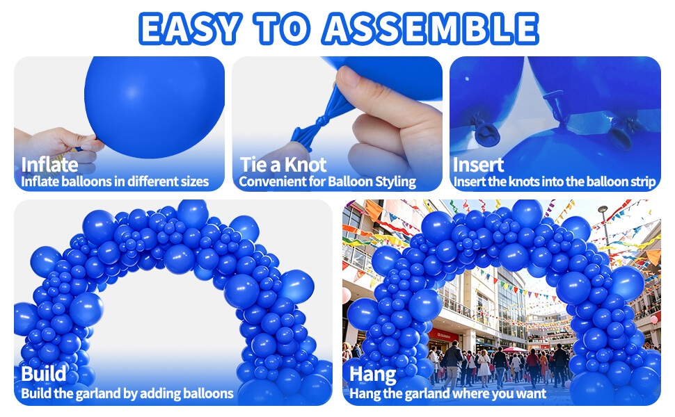 blue latex balloons