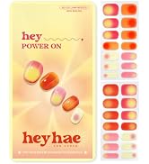 Heyhae Semi Cured Gel Nail Strips | No LED Lamp Needed | Red, Ombre | Easy Apply & Remove, Salon ...
