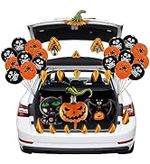 Trgowaul Halloween Car Decorations Trunk or Treat Car Decorations Kit, Black Orange Halloween Dec...