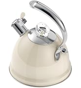 Harriet Tea Kettle Stovetop, 2.5 Quart Whistling Stainless Steel Tea Pot, 3-Layer Base, Unique Er...