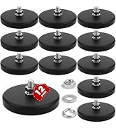 E BAVITE 12PCS Strong Rubber Coated Mounting Magnets Anti-Scratch,120 LBS Rubber Coated Neodymium...