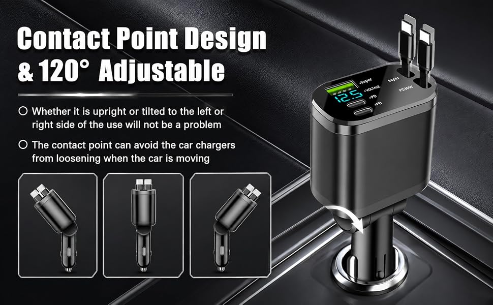 5-IN-1 UPGRADED RETRACTABLE CAR CHARGER, YOU DESERVE IT