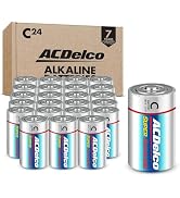Powermax ACDelco 24-Count Size C Alkaline Batteries, Super Alkaline Battery, 7-Year Shelf Life, R...