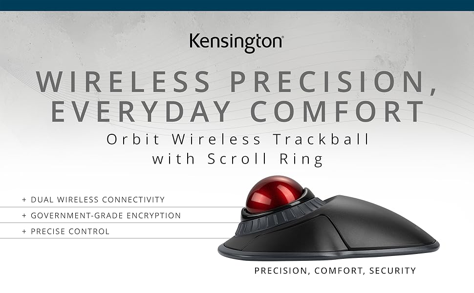 orbit wireless trackball with scroll ring