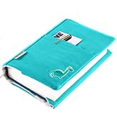 APLUFINE Canvas Book Covers with Iron-on Embroidery Patch, Washable Book Protector, Cute Book Cov...