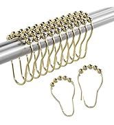 Amazer Shower Curtain Rings, Rust-Resistant Metal Shower Hooks Ring Shower Rings for Curtain Roll...