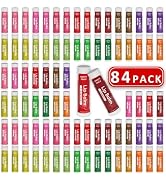 84 Pack Natural Lip Balm Bulk with Vitamin E and Coconut Oil Valentine's Day best choice- Moistur...