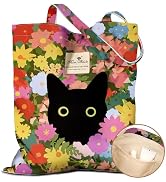 Miss Adola Cloth Tote Bag for Women - Reusable Tote with Pocket & Buckle Cute Retro Design Ladies...