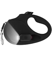 TUG Oval 360° Tangle-Free Retractable Dog Leash | Flashlight Included | Integrated Waste Bag Disp...